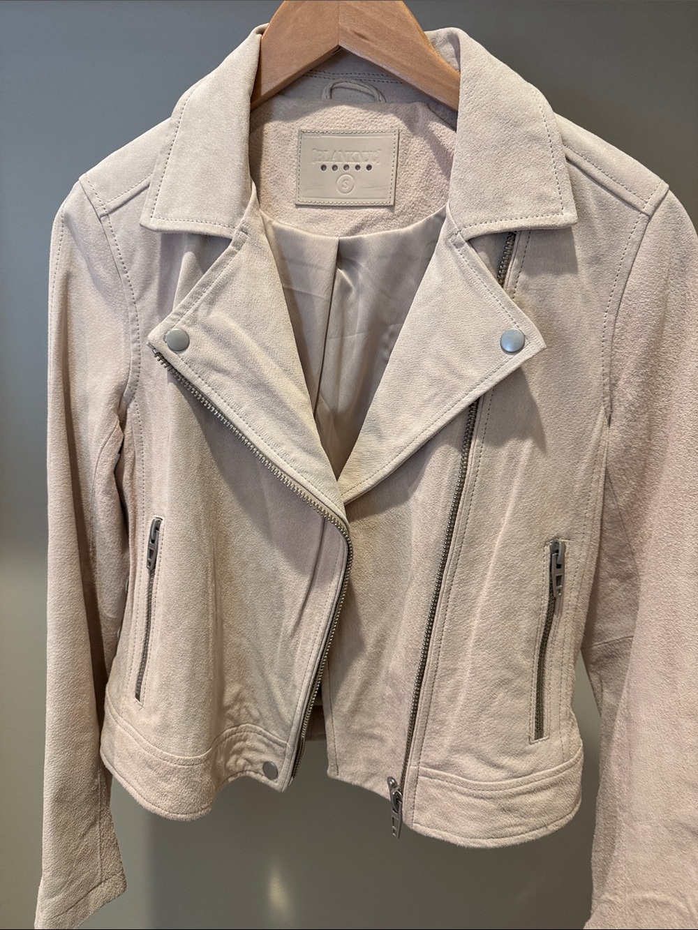 Blank NYC Light tan Suede Moto Jacket